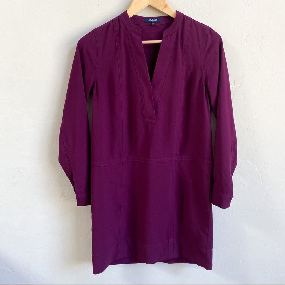 Madewell Purple Long Sleeve Shift‎ Dress XS